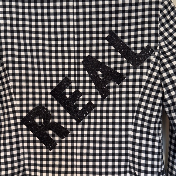 Hipchik Couture | Checkered Plaid real  Glitter Blazer - Picture 3 of 9